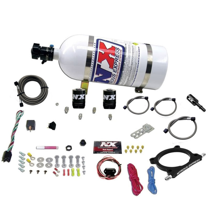 Nitrous Express 11-15 Ford Mustang GT 5.0L High Output Nitrous Plate Kit (50-250HP) w/10lb Bottle