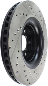 Disque de frein sport perforé et rainuré StopTech - Ford Mustang 2015 sans Brembo - Avant droit