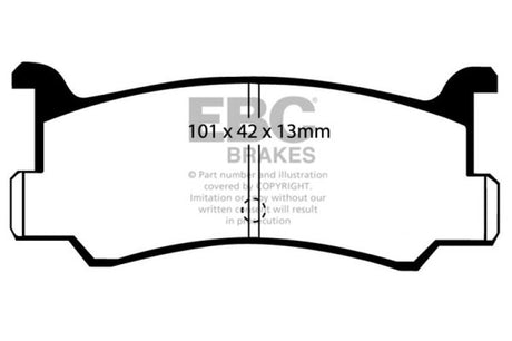Plaquettes de frein arrière EBC 92-95 Mazda MX3 1.6 Greenstuff