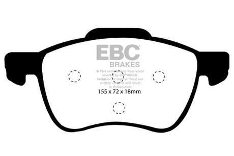 Plaquettes de frein avant EBC 01-05 Volvo S60 2.3 Turbo T5 Greenstuff