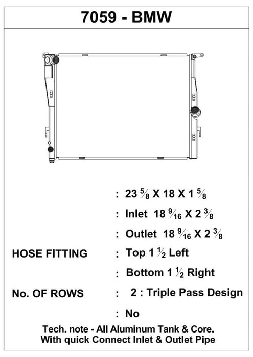 CSF 07-13 BMW M3 (E9X) Triple Pass Radiator