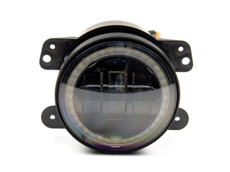 Phares antibrouillard à DEL Devil Eyes de 4 po avec halo pour Jeep Wrangler JK Axial Series 07-18 de Raxiom