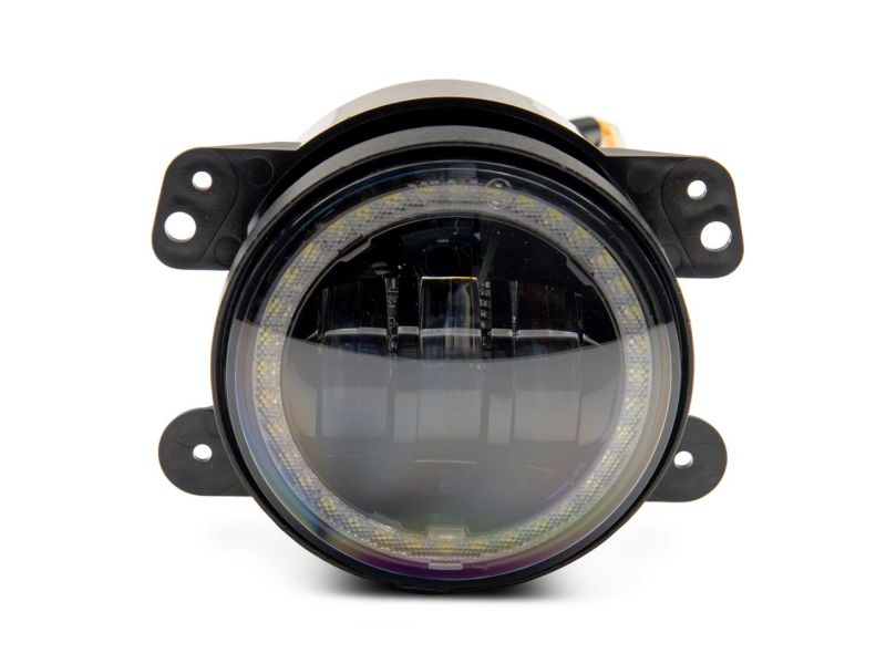 Phares antibrouillard à DEL Devil Eyes de 4 po avec halo pour Jeep Wrangler JK Axial Series 07-18 de Raxiom