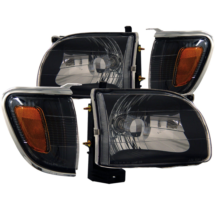 Phares en cristal ANZO 2001-2004 Toyota Tacoma Noir