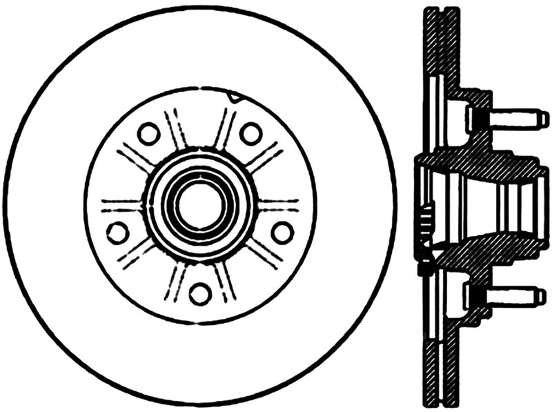 Rotor CRYO fendu avant gauche à 5 pattes StopTech Power Slot 01-03 Ford F150