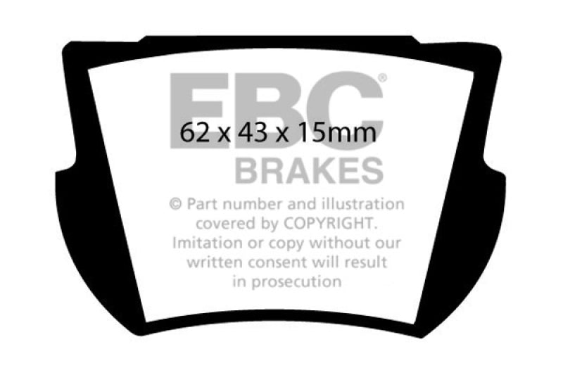 Plaquettes de frein arrière EBC 66-74 Lotus Elan 1.6 Ultimax2