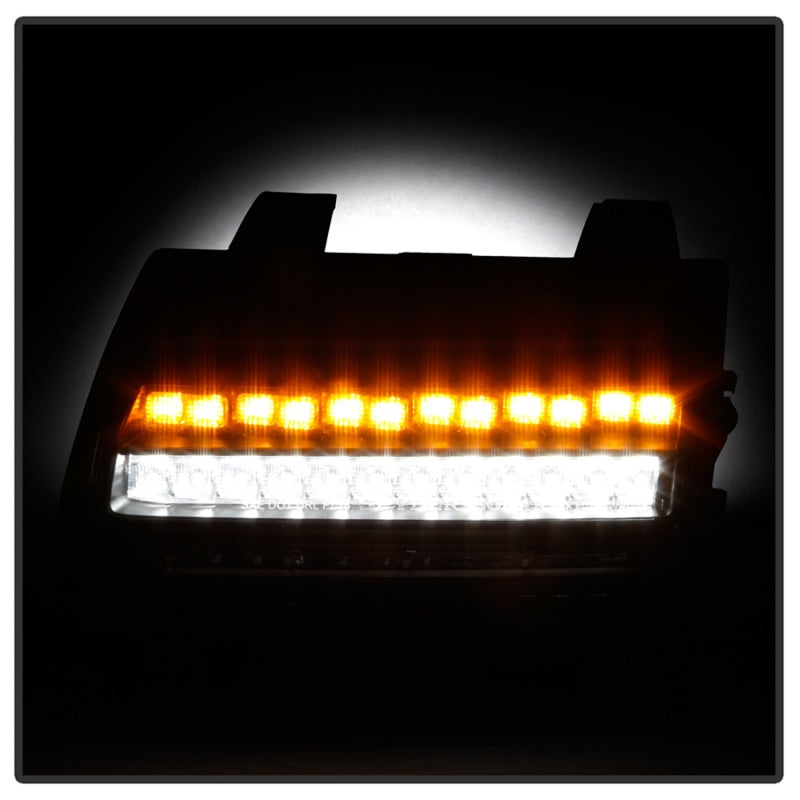 Feux de pare-chocs avant à LED Spyder Jeep Wrangler 2018-2019 (modèle LED uniquement) - Signal séquentiel - Noir