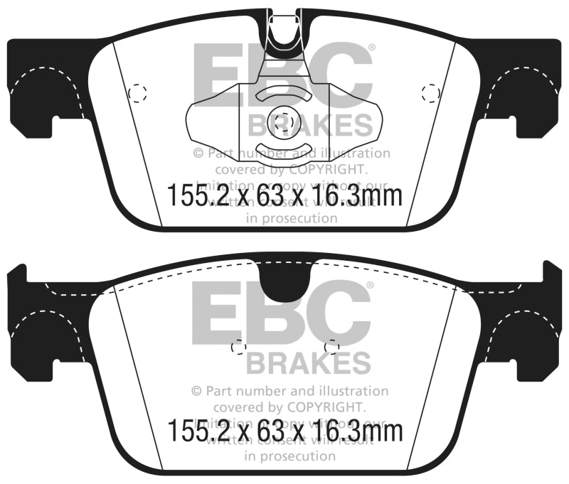 Plaquettes de frein avant EBC 2017+ Volvo S90 2.0L Turbo Ultimax2