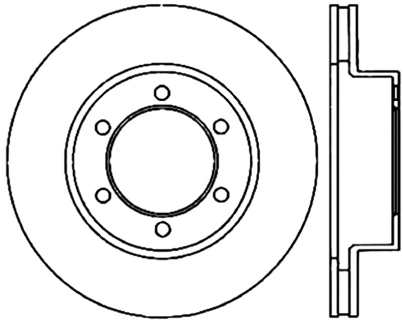 Rotor cryogénique avant gauche rainuré et percé StopTech pour Toyota Tundra 00-06 / Toyota Sequoia 01-07