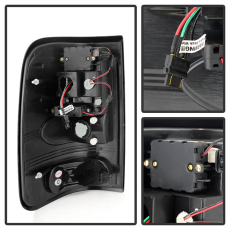 Feux arrière à LED Spyder Ford F150 Styleside 04-08 (ne convient pas aux modèles Heritage et SVT) Noir ALT-YD-FF15004-LED-BK