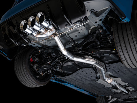 Échappement AWE Tuning 2023 Honda Civic Type R FL5 Track Edition avec triple embouts chromés argentés