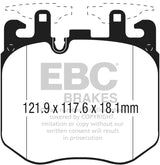 Plaquettes de frein avant Redstuff EBC 2015+ pour BMW 750 4.4L Twin Turbo (G12)