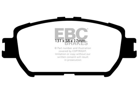 Plaquettes de frein avant EBC 06-07 Lexus GS300 3.0 Redstuff