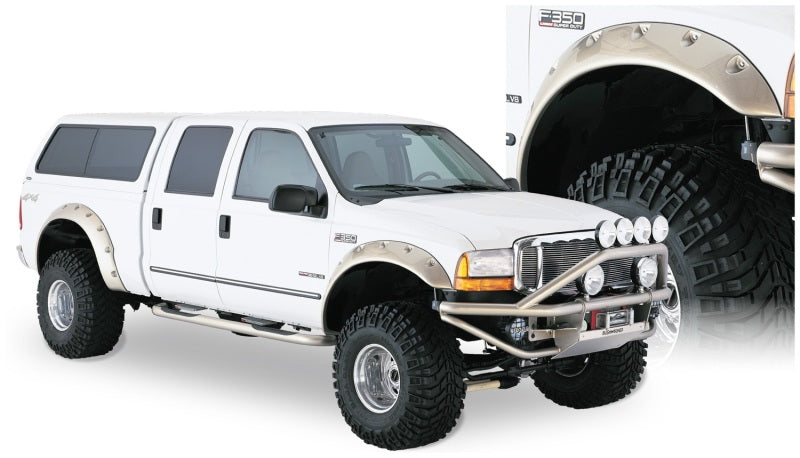 Élargisseurs de style découpé Bushwacker 99-07 Ford F-250 Super Duty 2 pièces - Noir