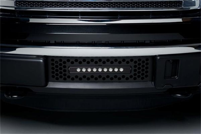 Insert de calandre de pare-chocs Putco 11-14 Ford F-150 EcoBoost SS Black Punch avec barre lumineuse Luminix de 10 pouces