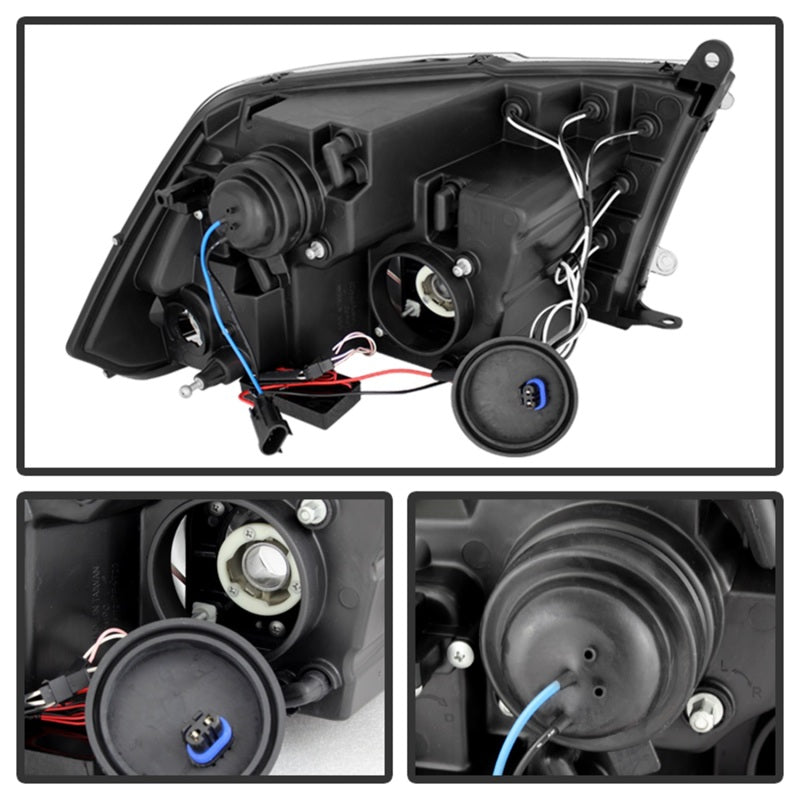 Projecteur halogène Spyder Dodge Ram 1500 09-14 - Modèle CCFL Halo LED - Blk Smke PRO-YD-DR09-CCFL-BSM