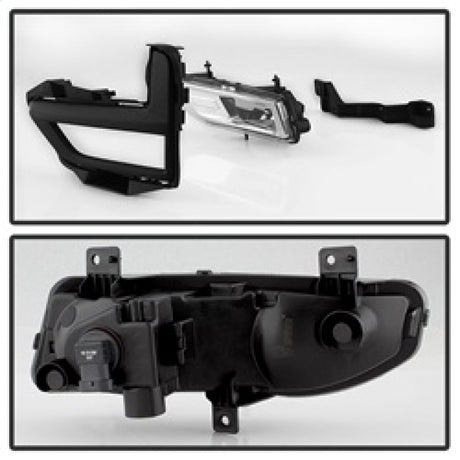 Feux antibrouillard OEM Spyder 17-18 Nissan Rogue (ne conviennent pas aux modèles Sport) avec interrupteur - Transparent (FL-NR2017-C)