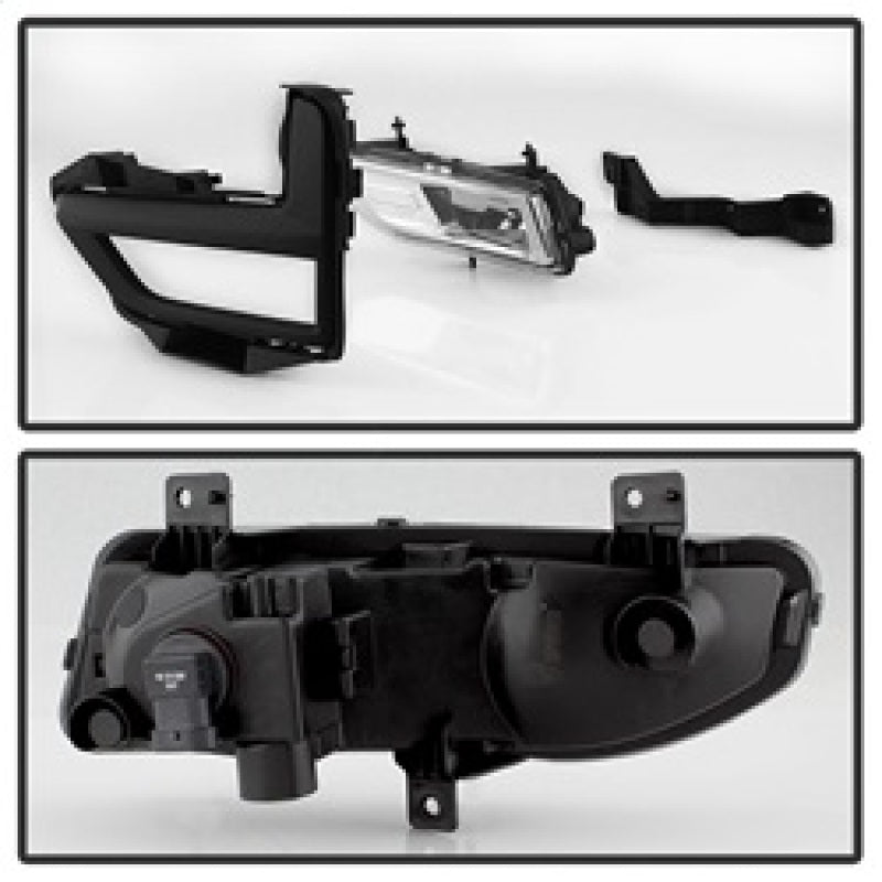 Feux antibrouillard OEM Spyder 17-18 Nissan Rogue (ne conviennent pas aux modèles Sport) avec interrupteur - Transparent (FL-NR2017-C)