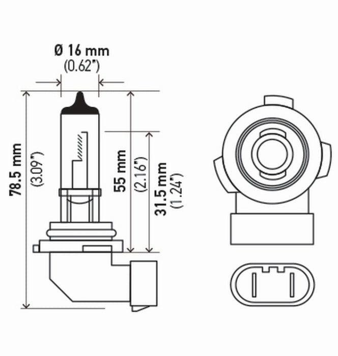 Ampoule Hella H10/9145 12V 45W Py20D T4 (2)