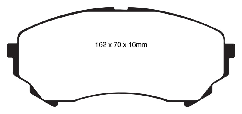 Plaquettes de frein avant Yellowstuff EBC 08-13 Cadillac CTS 3.6 (disques arrière 315 mm)