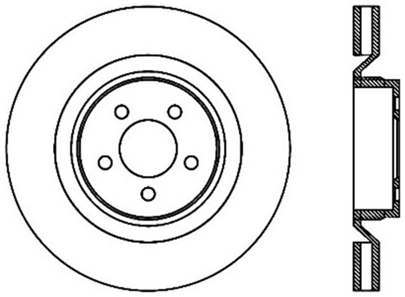 Rotor percé et fendu avant droit StopTech SportStop 06-09 Chrysler SRT-8