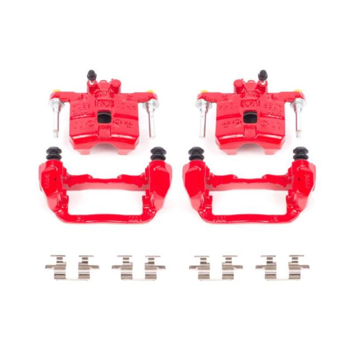 Power Stop 98-03 Subaru Forester Rear Red Calipers w/Brackets - Pair