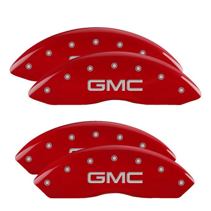 Couvre-étriers MGP 4 gravés avant et arrière GMC finition rouge argent Char 2011 GMC Savana 2500