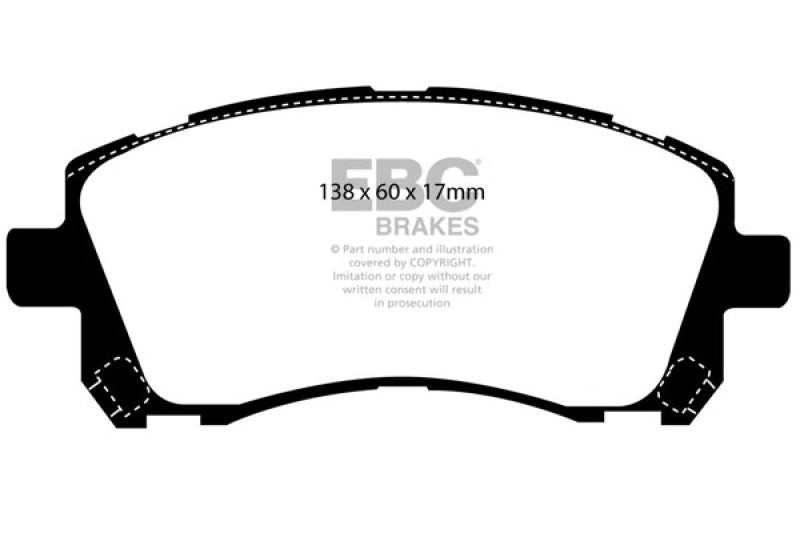 Plaquettes de frein avant EBC 01-02 Subaru Impreza 2.0 Turbo WRX Bluestuff