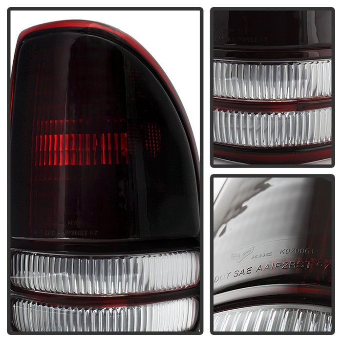 Feux arrière de style OEM Xtune Dodge Dakota 1997-2004 - Rouge fumé ALT-JH-DDAK97-OE-RSM