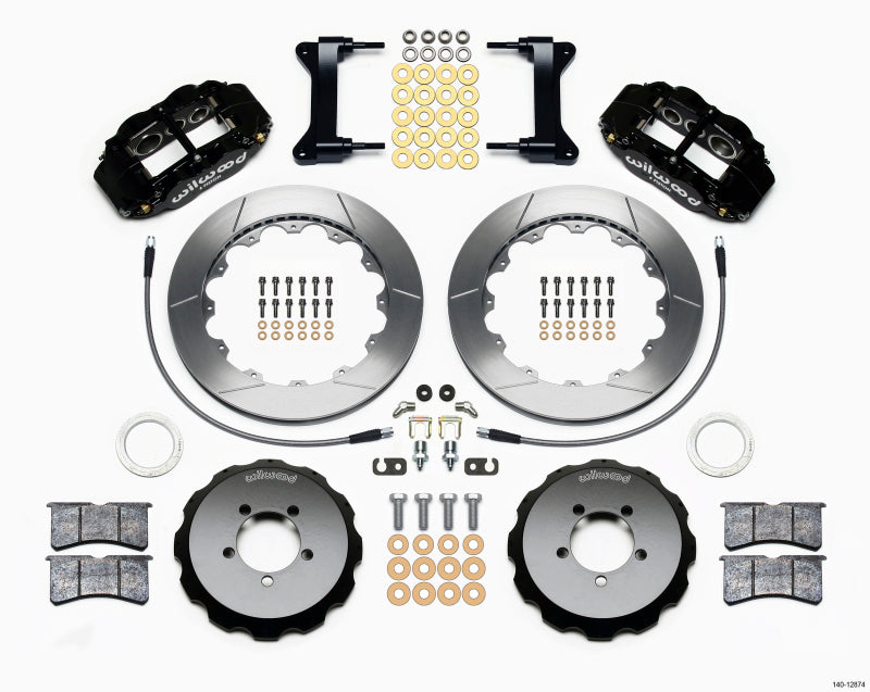 Kit de chapeau avant Wilwood Narrow Superlite 6R 13,06 pouces 1999-2012 Subaru WRX avec lignes