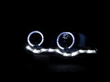 Phares de projecteur ANZO 2000-2003 BMW X5 avec halo noir