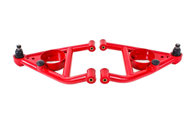 BMR 67-69 F-Body A-arms Lower, DOM Non-adjustable Polyurethane Bushings Front Bump Stops Red BMR Suspension