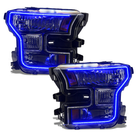 Phares halogènes pré-assemblés Oracle 15-17 Ford F-150 Dynamic RGB+A - Édition noire - VOIR LA GARANTIE
