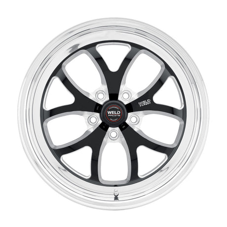 Roue noire Weld S76 15x4 / 5x4,75 BP / 2,5 po BS (plaquette basse) - Sans verrou de talon