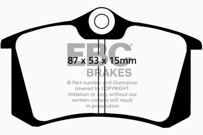 Plaquettes de frein arrière EBC 10-13 Audi A3 2.0 TD Yellowstuff