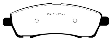 Plaquettes de frein arrière EBC Yellowstuff pour Ford Excursion 5.4 2WD 00-02