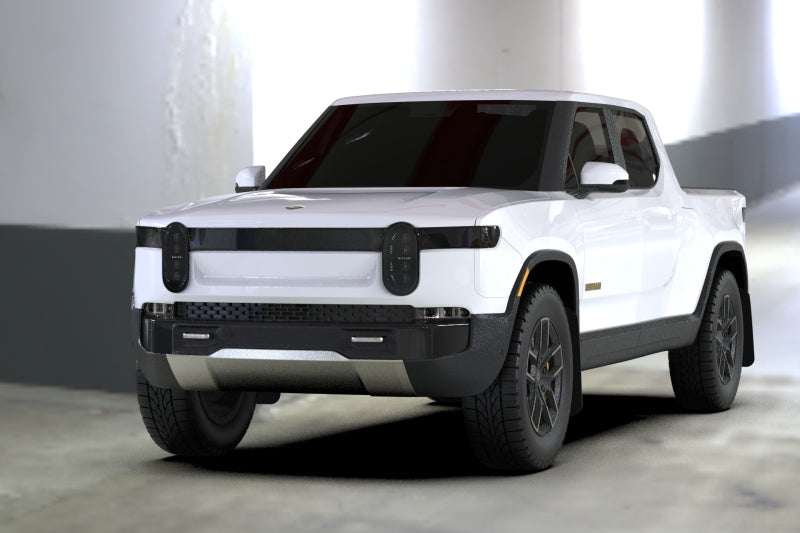 Rally Armor 2022 Rivian R1T Black UR Mud Flap w/ Dark Grey Logo