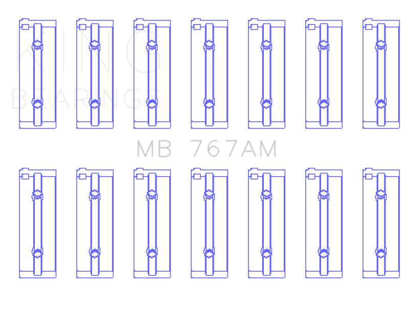 King Engine Bearings Toyota 2M/4M/5ME/5MGE/7MGE/7MGTE (Size +1.0) Main Bearing Set