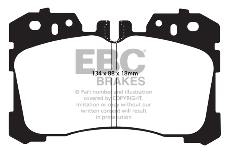 Plaquettes de frein avant Redstuff EBC 07+ Lexus LS460 4.6