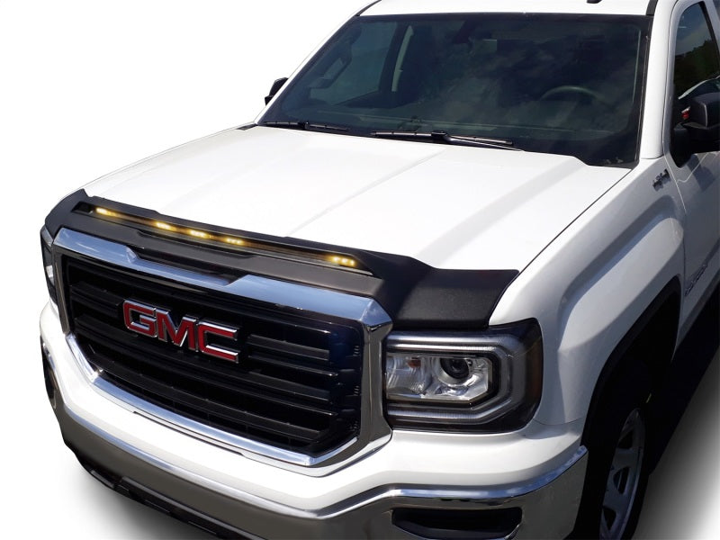 Capot de protection à profil bas Aeroskin AVS 2014-2018 GMC Sierra 1500 avec lumières - Noir