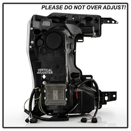 Phares à DEL haute puissance Spyder Apex 20-22 Ford F250/F350 (halogène) - Noir PRO-YD-FS20HALAP-SEQ-BK
