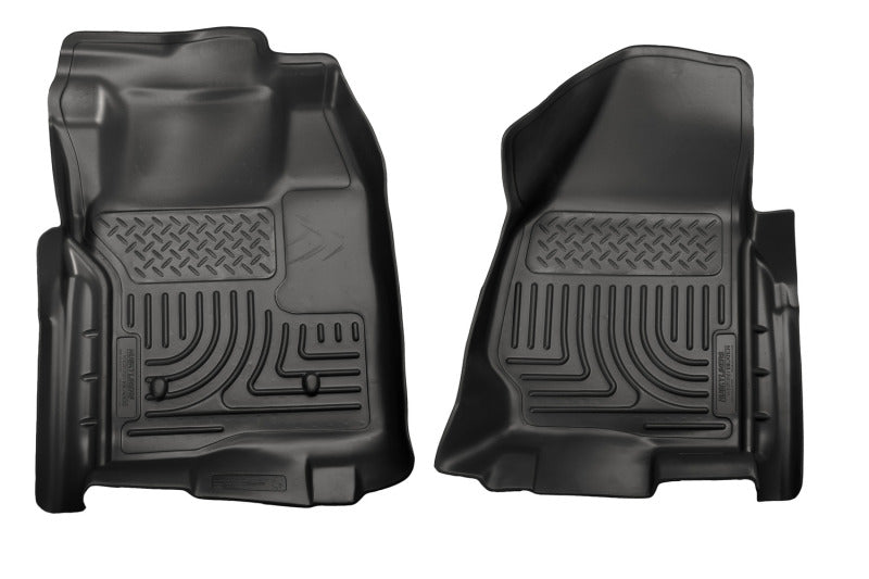 Husky Liners 11-12 Ford SuperDuty Regular Cab WeatherBeater Black Floor Liners