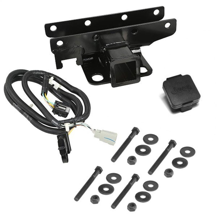 Kit d'attelage de récepteur Rugged Ridge Logo Jeep 07-18 Jeep Wrangler