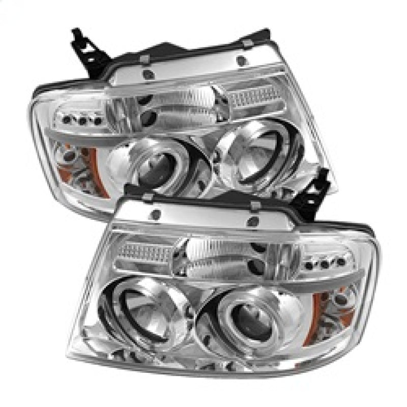 Phares de projecteur Spyder Ford F150 04-08 Version 2 LED Halo LED Chrm PRO-YD-FF15004-HL-G2-C