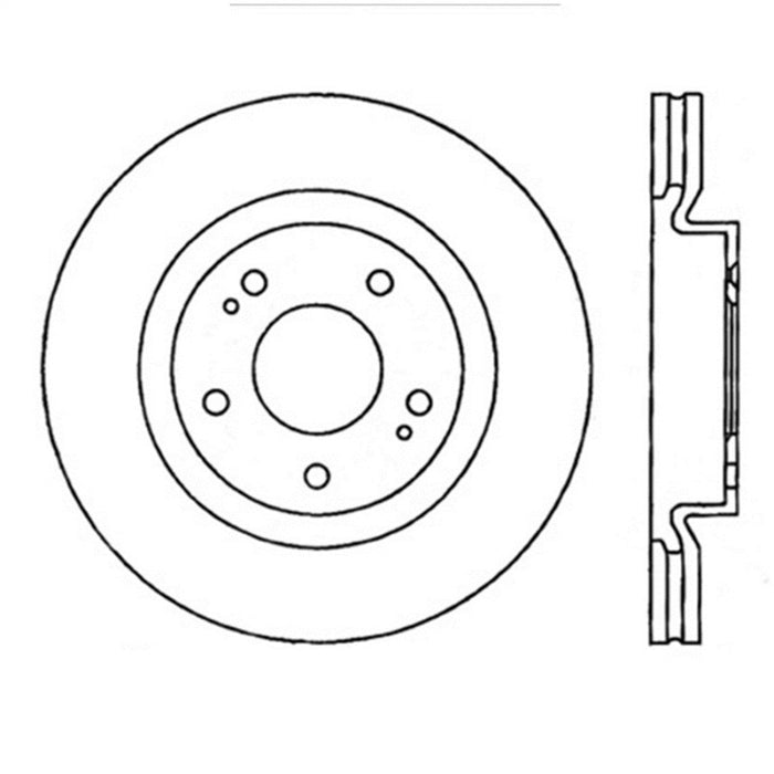 Rotor avant gauche fendu StopTech Power Slot 08-09 Evo 10