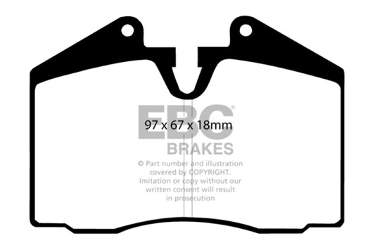 EBC 89-95 Ferrari 348 3.4 Redstuff Front/Rear Brake Pads (Axle Set Only)