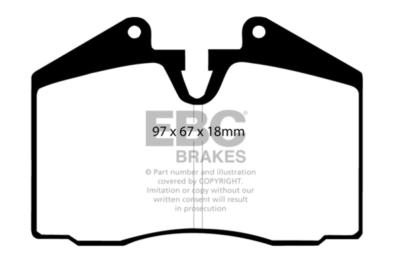 Plaquettes de frein avant EBC 89-95 Ferrari 348 3.4 Bluestuff