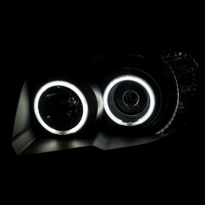 Phares de projecteur ANZO 2006-2009 Toyota 4Runner avec halo noir