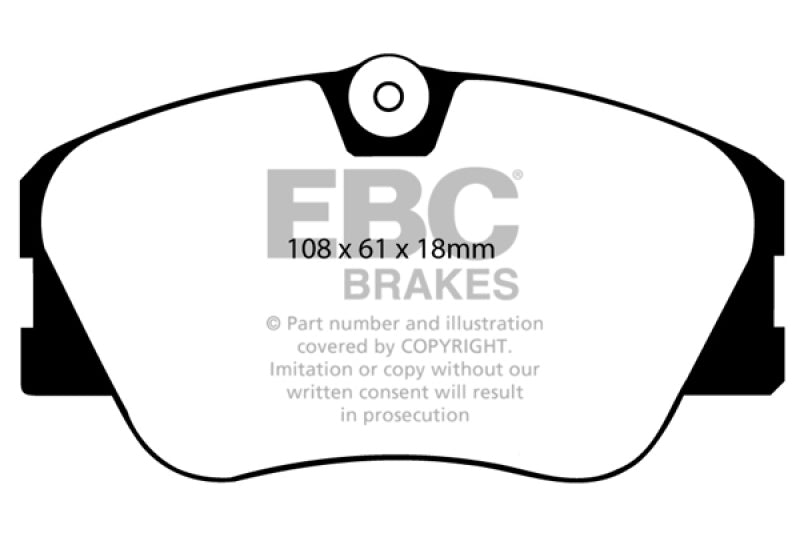 Plaquettes de frein avant EBC 86-93 Mercedes-Benz 190/190E 2.3 16v Greenstuff