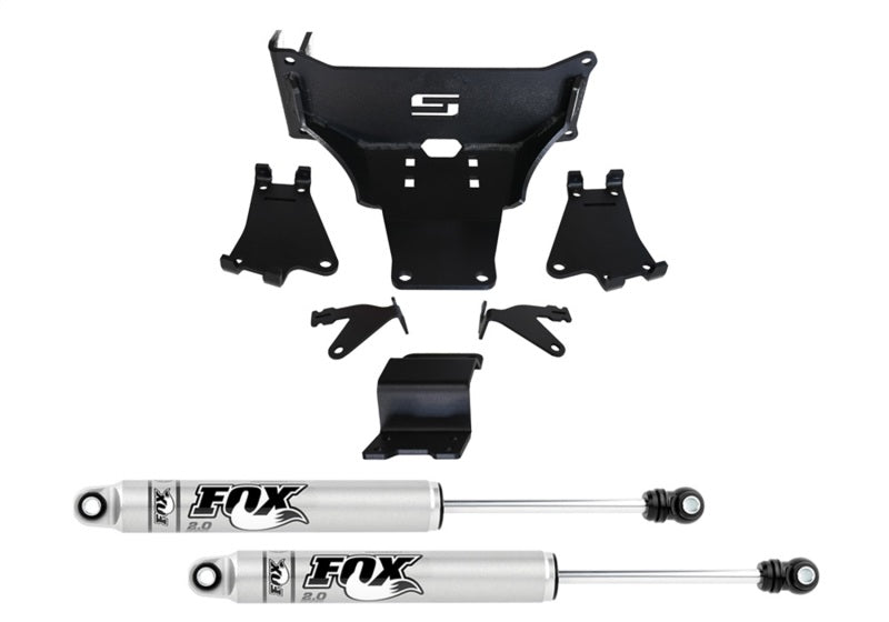 Kit de stabilisateur de direction double Superlift 05-22 F250/350 4WD avec amortisseurs Fox 2.0 (pas de levage requis)